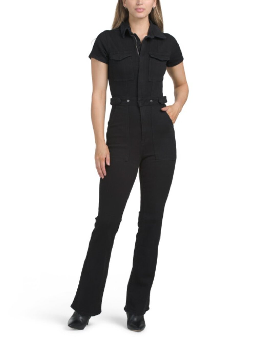 GOOD AMERICAN Fit For Success Bootcut Jumpsuit 5M3269 NEW